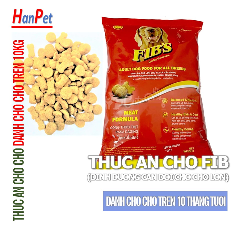 FIB'S 400gr & 1kg (2 loại) Thức ăn cao cấp dạng hạt cho MỌI LOẠI chó (trên 10 tháng tuổi) fib của công ty ganador