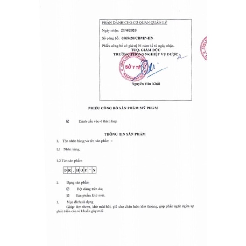 Dr.Hoy’s - Hôi Chân Hôi Nách Dùng Cho Cả Nam Và Nữ | BigBuy360 - bigbuy360.vn