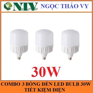 Combo 3 bóng đèn led bulb 30w tiết kiệm điện