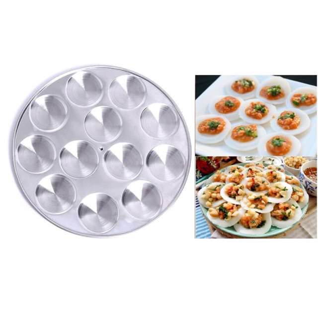 Khuôn Đổ Bánh Bèo Inox 32CM 12 Bánh