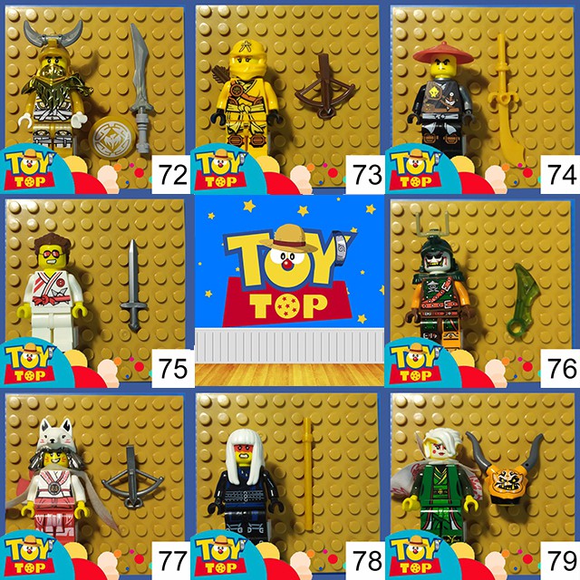 [Một con] Non - lego Ninja : Minifigure Ninjago hàng cũ 2nd tổng hợp 4 ( ảnh nào có vũ khí sẽ có kèm vũ khí nha)