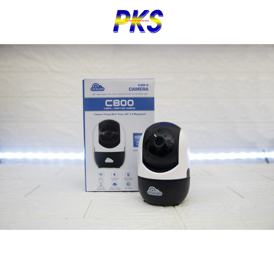 CAMERA Wifi IP VITACAM C800 2Mpx - Công Nghệ AI thông minh.