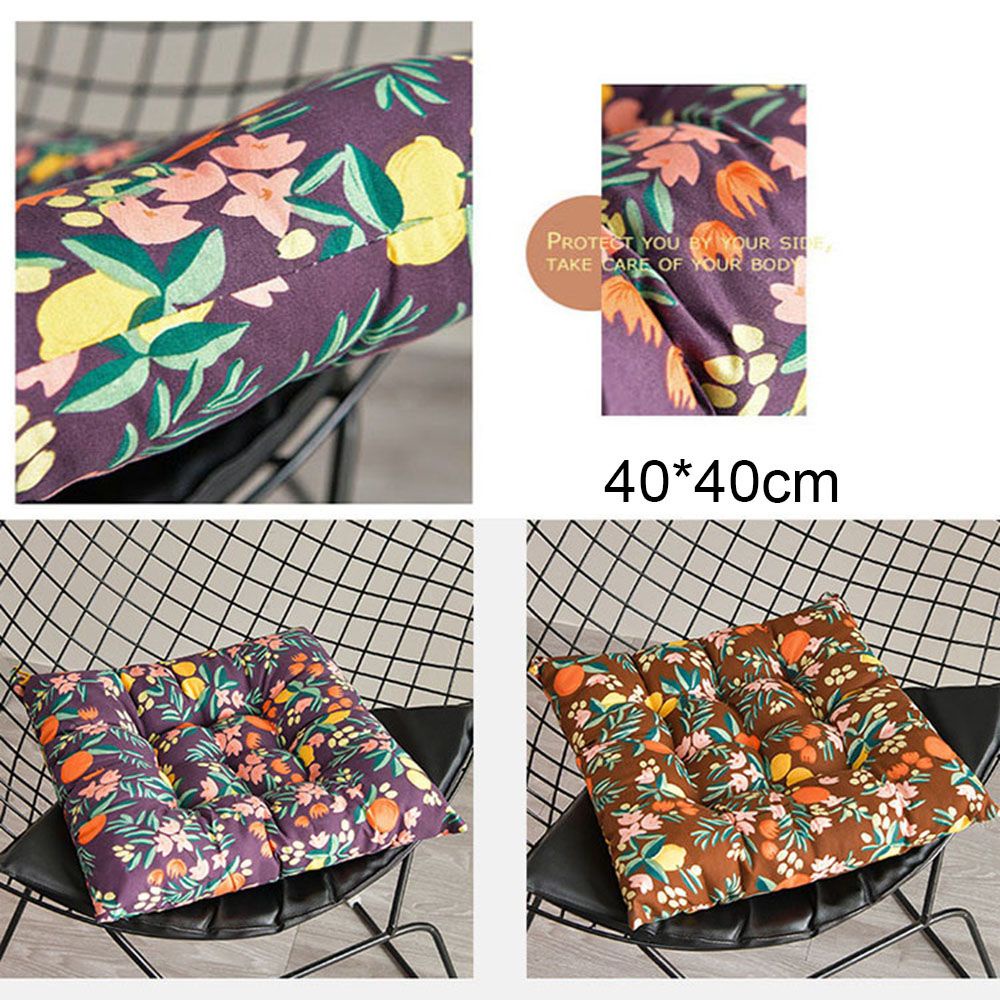 Đệm lót ghế ngồi hình vuông nhồi bông in họa tiết hoạt hình 12 kiểu lựa chọn 40x40cm tiện dụng cho văn phòng