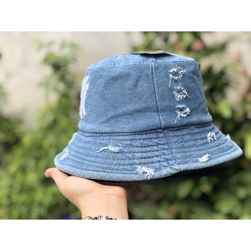 NÓN BUCKET JEAN 2 MẶT THÊU N Y - NÓN BUCKET NAM/ NỮ