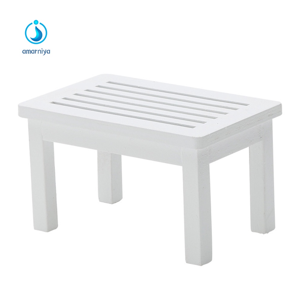 Mô Hình Bàn Cà Phê Mini Bằng Gỗ Dễ Thương Trang Trí Nhà Búp Bê 1/12