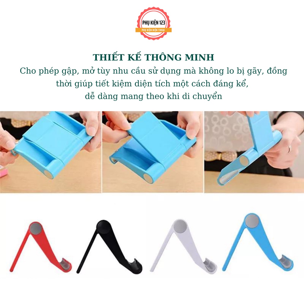 Ghế đỡ điện thoại để bàn tiện dụng nhiều màu sắc,dễ dàng gập gọn mang đi phù hợp mọi lứa tuổi