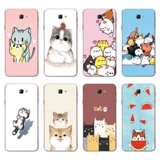 Ốp điện thoại silicon TPU mềm hoạ tiết mèo Graffiti cho Samsung Galaxy A7 A5 A3 2017/A720 A520 A320 A6S A8S A9 A8 Star