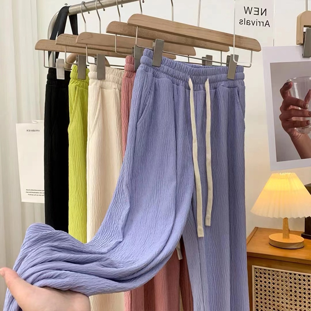 Quần Dài Nữ Ống Rộng Lưng Cao Thời Trang Hàn Quốc Xinh Xắn