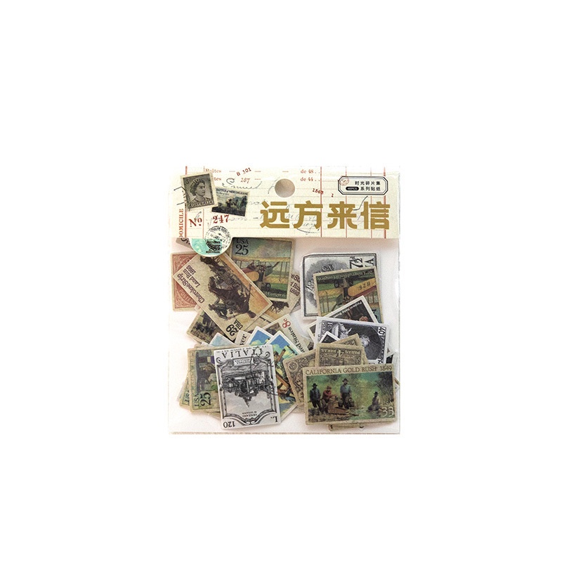 Bộ 40 Miếng Dán Ghi Nhớ Phong Cách Retro