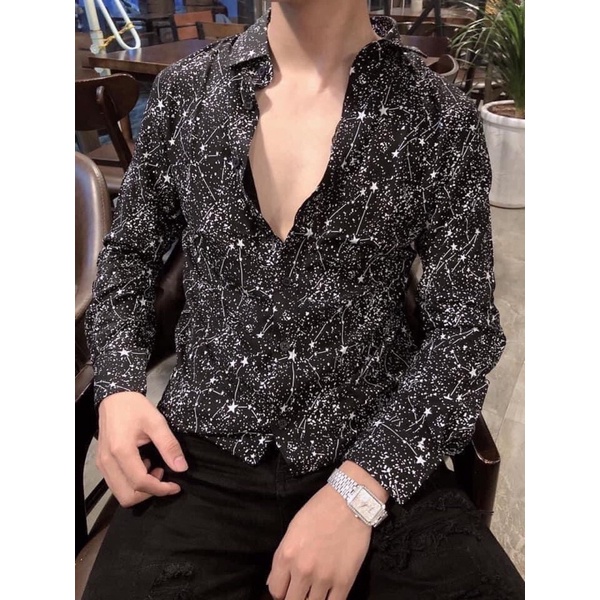 🔥 𝐒𝐈𝐄̂𝐔 𝐇𝐎𝐓 🔥 Sơ Mi Hoạ Tiết - Sơ Mi nam hoạ tiết dior cao cấp new