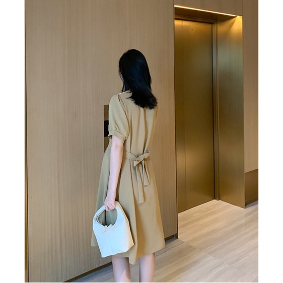 Váy đầm bầu xuông thiết kế công sở, dự tiệc cho mẹ bầu phong cách hàn quốc sang trọng thanh lịch mới mùa hè