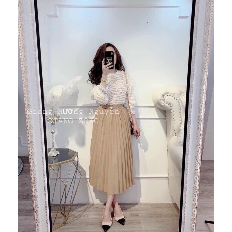 Chân váy xếp ly kèm đai siêu đẹp | BigBuy360 - bigbuy360.vn