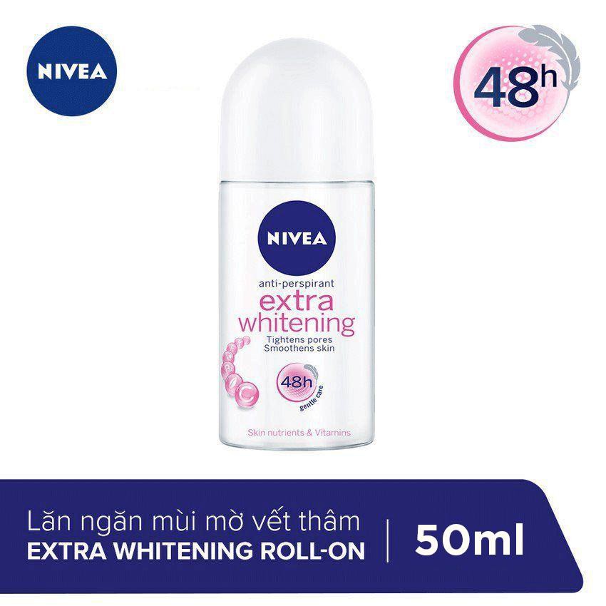 Lăn ngăn mùi Nivea trắng mịn mờ vết thâm 50ml (HỒNG)