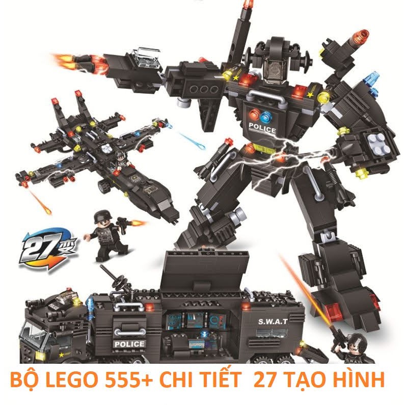 BỘ ĐỒ CHƠI LẮP GHÉP 1000 XẾP HÌNH CẢNH SÁT,Lắp Ghép OTO, ROBOT, THUYỀN, TRỰC THĂNG, Lắp ráp chiến