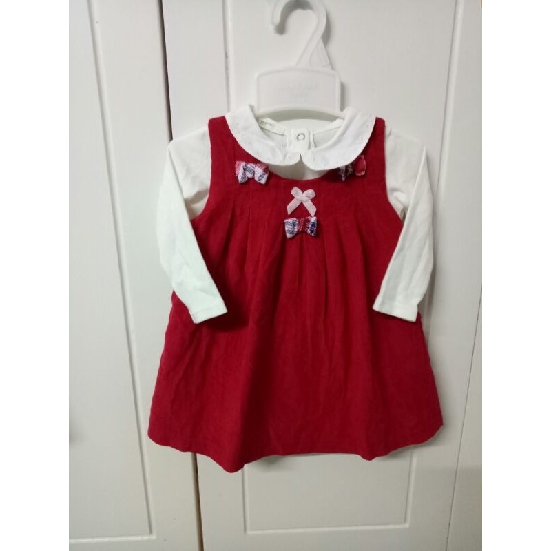 Đầm đỏ nhung tăm bé gái