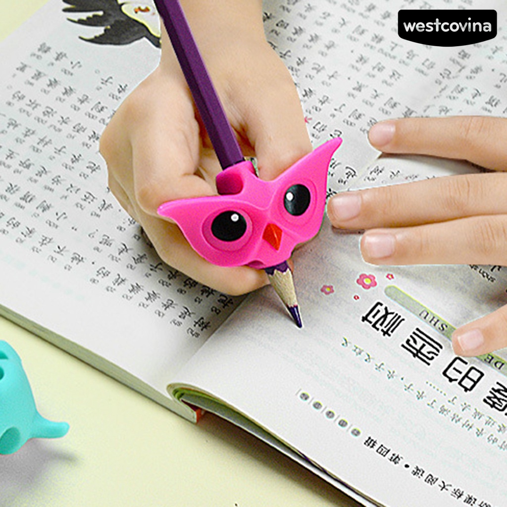 [Hot]✍Dụng Cụ Cầm Bút Silicone Hỗ Trợ Sửa Tư Thế Viết Cho Học Sinh
