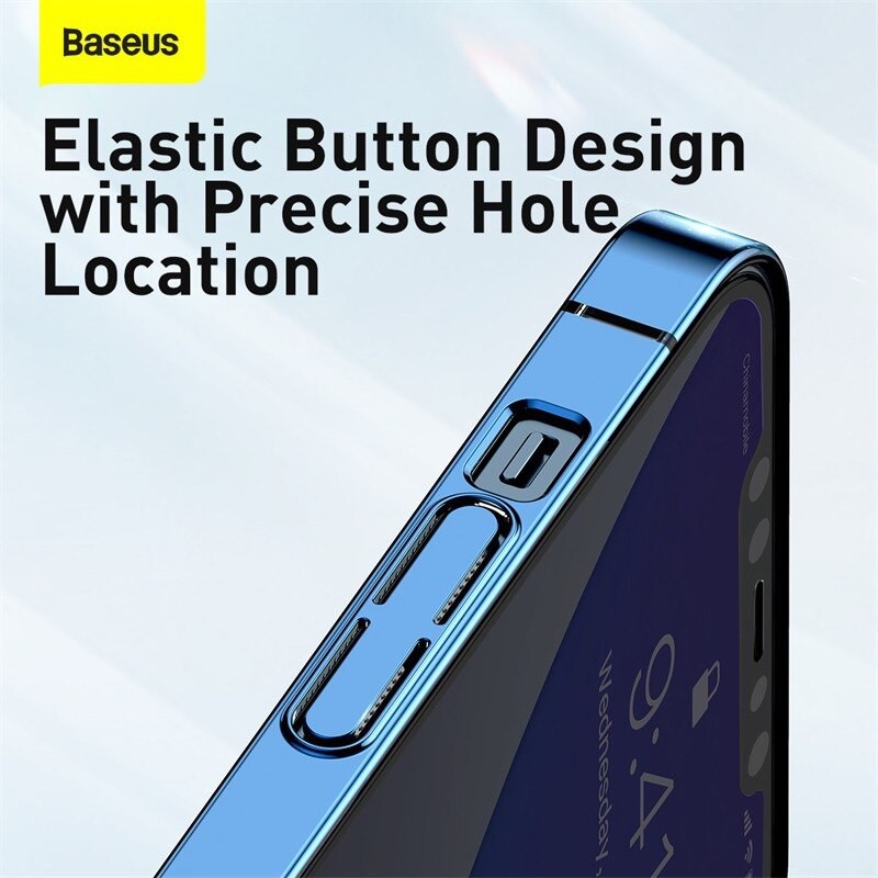 Ốp lưng chống sốc viền màu Baseus Glitter cho iPhone 12 / 12 Mini / 12 Pro / 12 Pro Max siêu mỏng 0.6mm