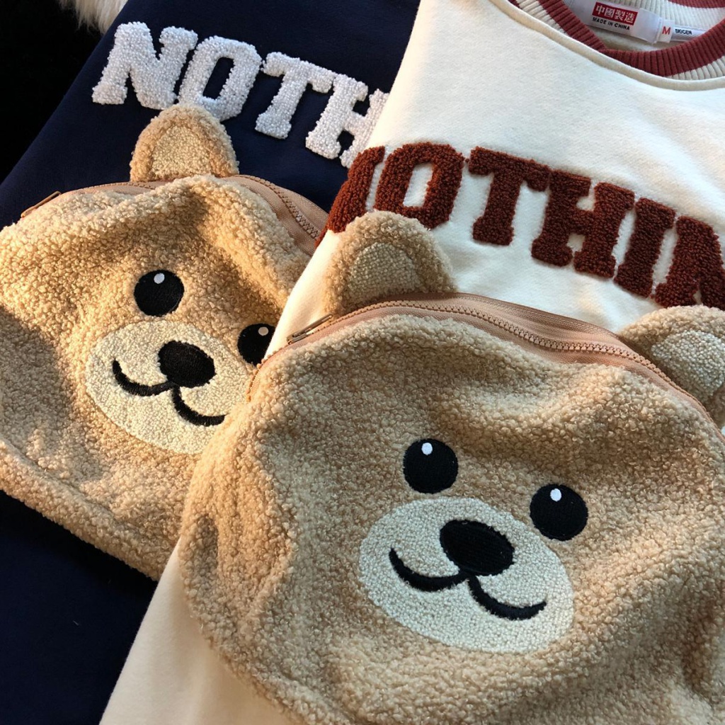 Áo Sweatshirt Thiết Kế Hình Gấu Nhỏ Phong Cách Đường Phố Cá Tính Cho Nữ 2021