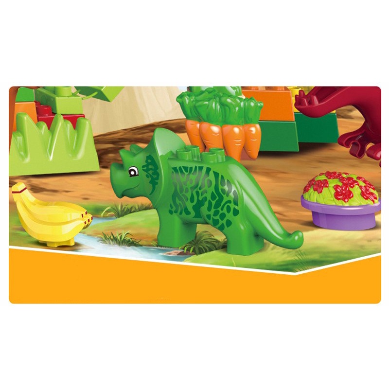 Set đồ chơi xếp hình khủng long kỷ jura hoạt hình vui nhộn dành cho trẻ em