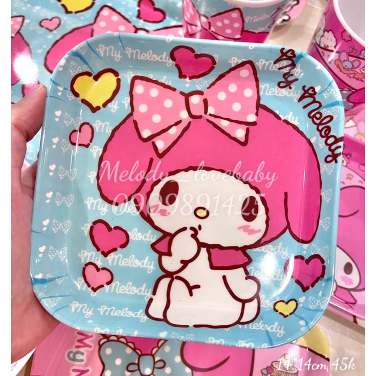 Đĩa vuông hello kitty