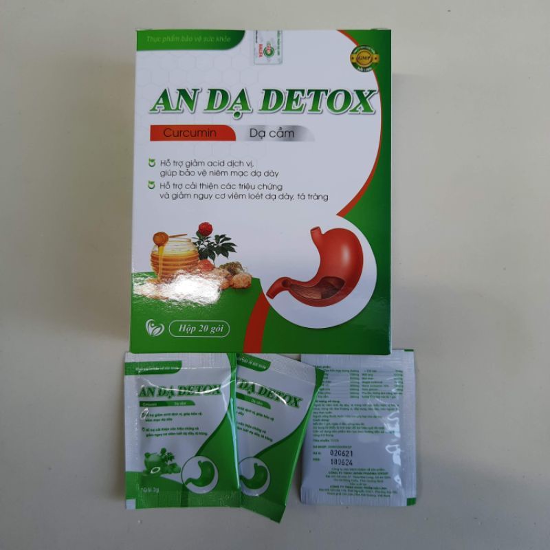AN DẠ DETOX - Hộp 20 gói hỗ trợ dạ dày