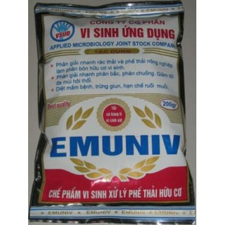 Chế phẩm vi sinh emuniv ủ rác thải hữu cơ