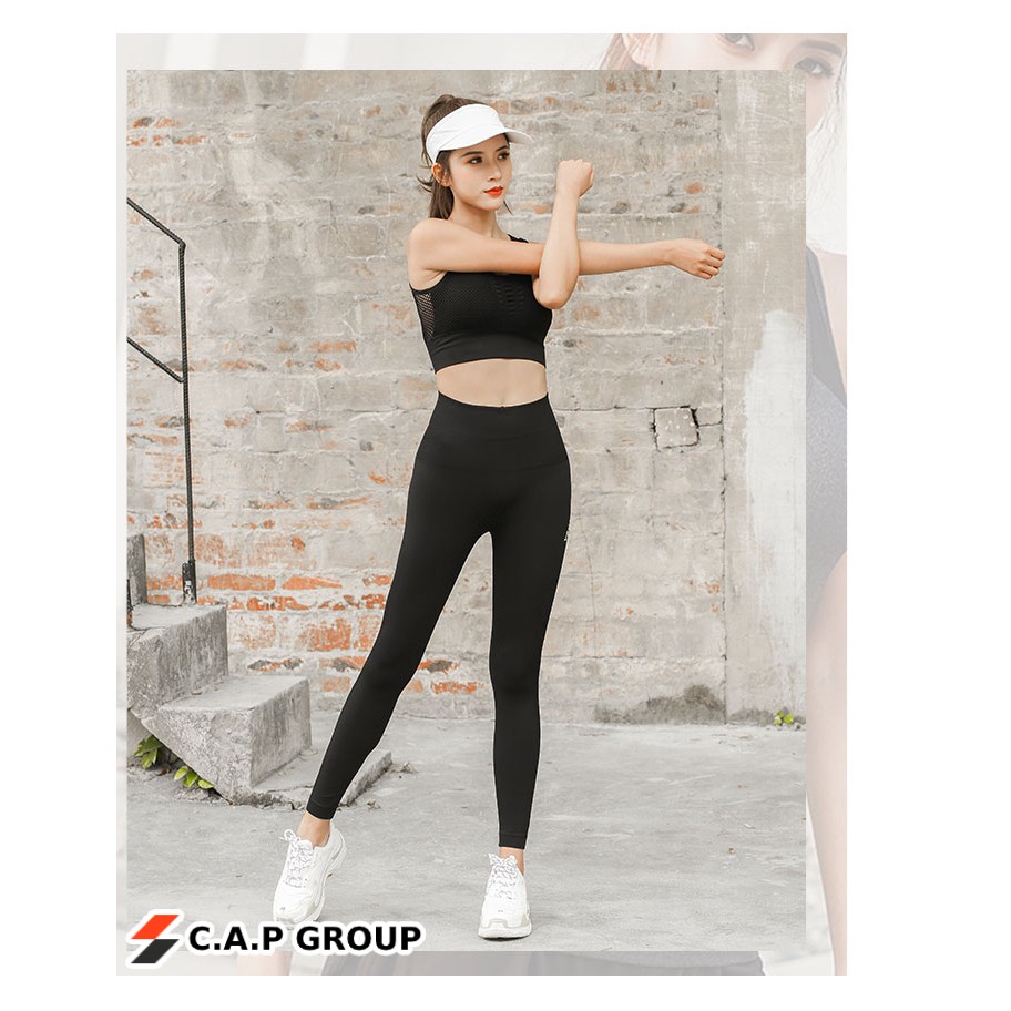 Quần tập Gym Yoga dáng dài nâng mông co giãn bốn chiếu cao cấp