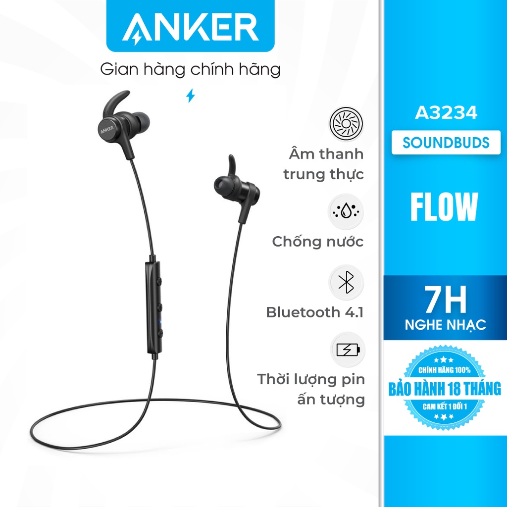 Tai nghe bluetooth ANKER SoundBuds Flow - A3234