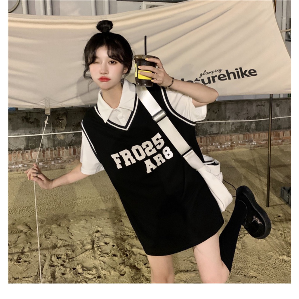 Áo polo Ngắn Tay Form Rộng Phong Cách Hàn Quốc Thời Trang Dành Cho Nữ