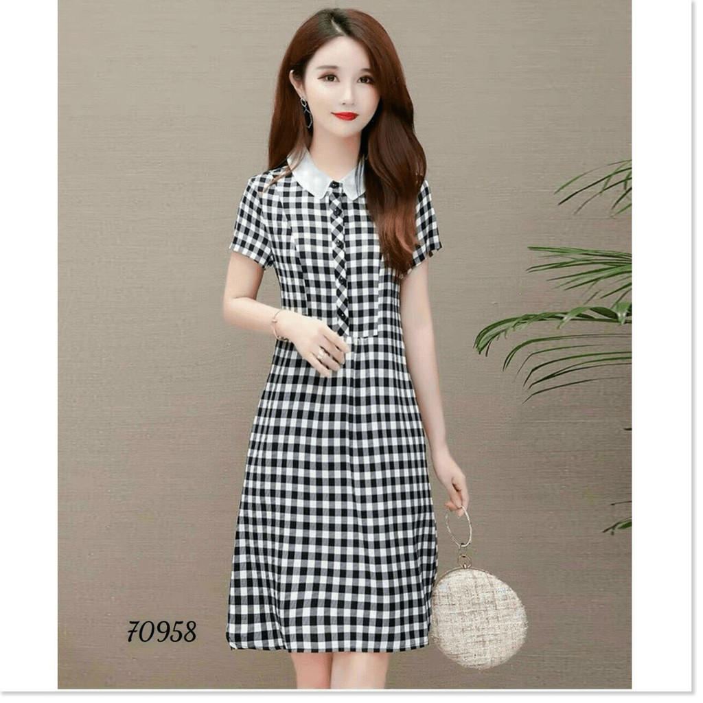 ĐẦM LỤA CARO DÁM SUÔNG THÍCH HỢP CHO CÁC BAN NỮ ĐI DỰ TIỆC,ĐI CHƠI.... MẪU MỚI NHẤT HIỆN NAY