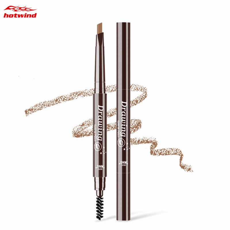 HW DNM Automatic Rotation Eyebrow Pen Long Lasting Natural Waterproof Anti-sweat Brow Makeup Tool