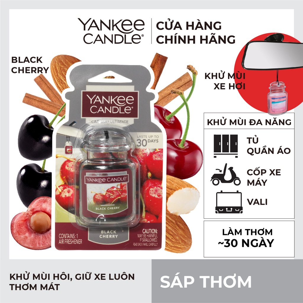 Sáp thơm xe Yankee Candle - Black Cherry