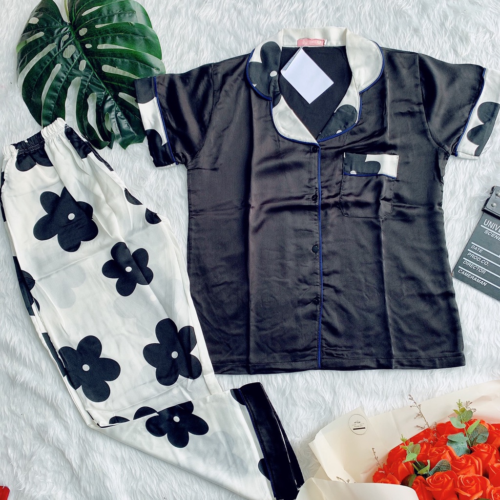 Bộ pizama Chât Satin Phối - Nhiều Mẫu Đẹp, Đa Dạng, Chất Bao Mát | BigBuy360 - bigbuy360.vn