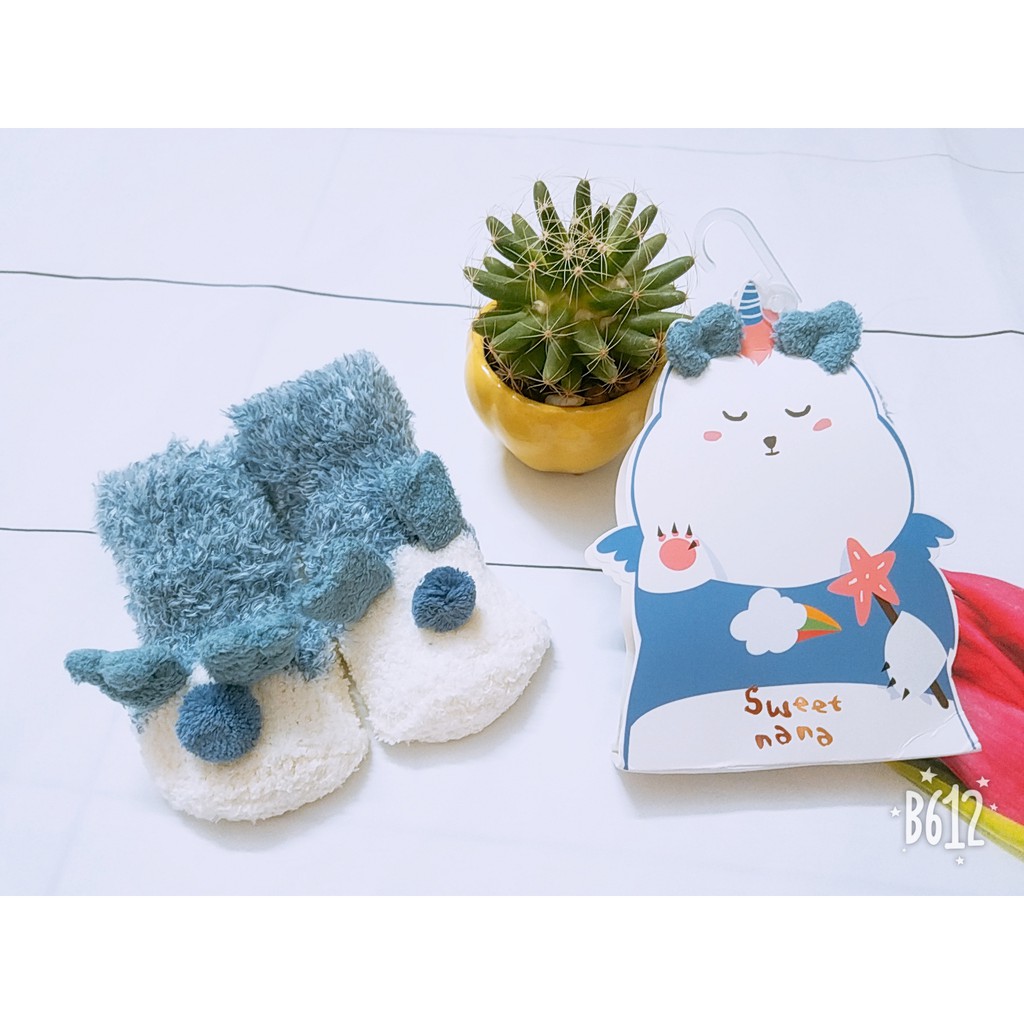 Tất giầy, tất hài chống trơn trượt hình thú cho bé Spoil Socks cho bé yêu từ 1-3 tuổi (chân 13 cm)