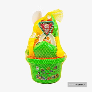 Đồ chơi xúc cát đi biển bộ 12 món đồ chơi có guồng quay cát HT3010