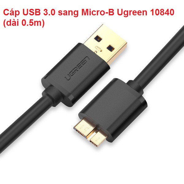 Cáp USB 3.0 sang Micro-B Ugreen 10840 (dài 0.5m)