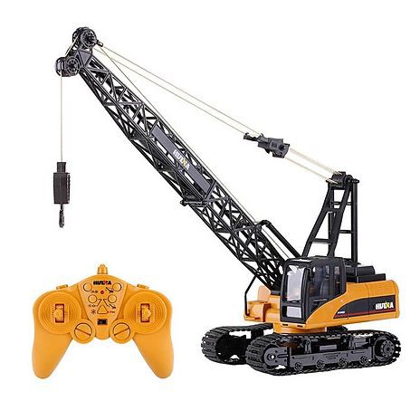 Huina 1572 Xe cần cẩu điều khiển từ xa Hulna 572 bộ đồ chơi mô hình xe cẩu rc hula toys nâng hàng 15 kênh móc treo huna