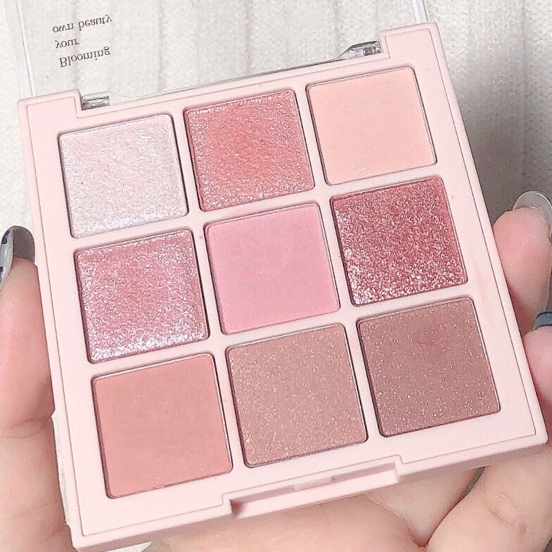 Bảng Phấn Mắt DIKALU 9 Màu Tông Nhũ Và Lì Trang Điểm Lâu Trôi