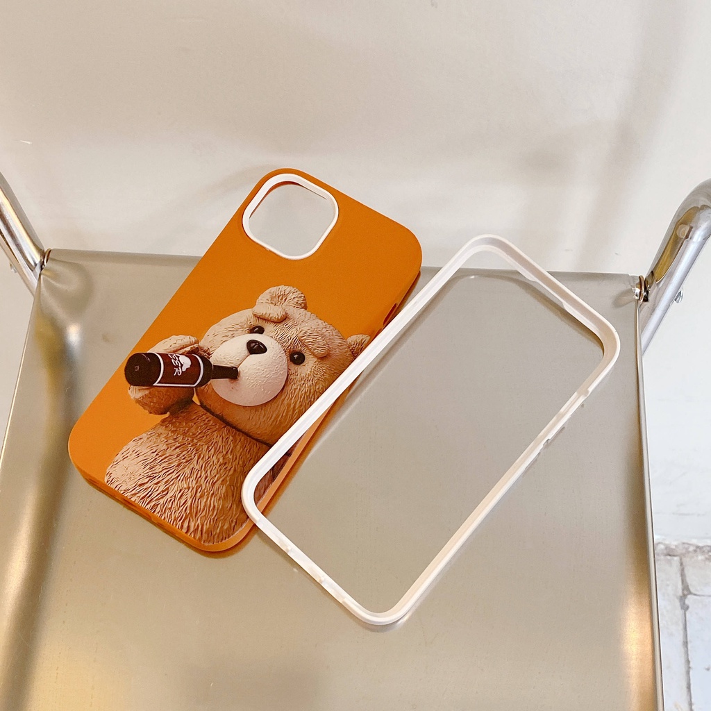Ốp Điện Thoại Ba Trong Một Hình Gấu Dễ Thương Cho for iPhone13Pro for iPhone12Pro 7p for iPhone12 11 13Promax 12Promax