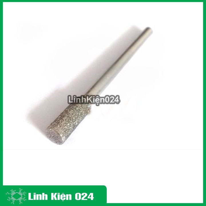 Bộ 2 đầu mài Kim Cương Trục 3mm 01 Mũi Trụ và 01 Mũi Nhọn Chất Lượng Cao