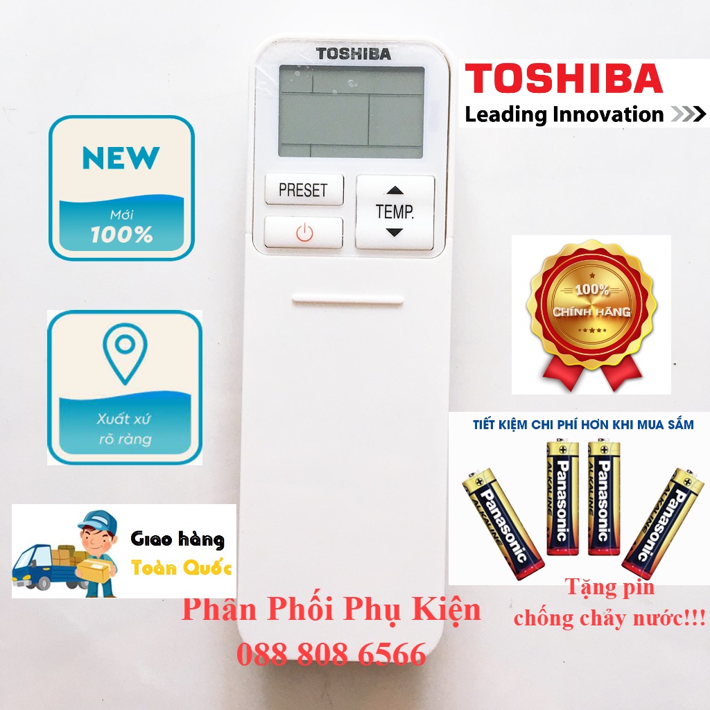 [TẶNG KÈM PIN] Điều khiển điều hoà Toshiba Inverter - HÀNG CAO CẤP
