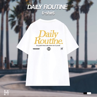 {The Sommet} Áo phông cộc tay Daily Routine trắng