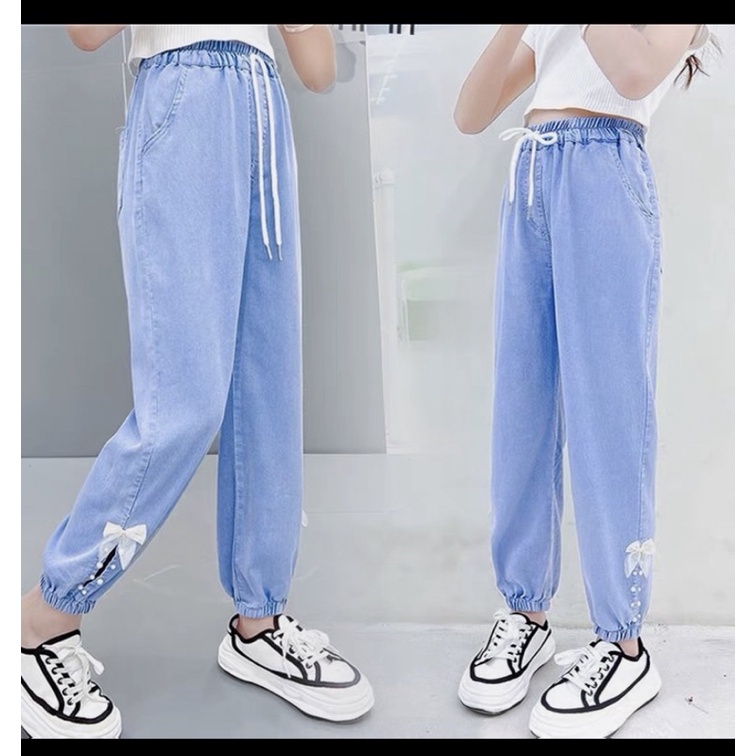 Quần bò yếm dễ thương cho bé gái cao từ 100-155cm. Hàng được xem trước khi thanh toán