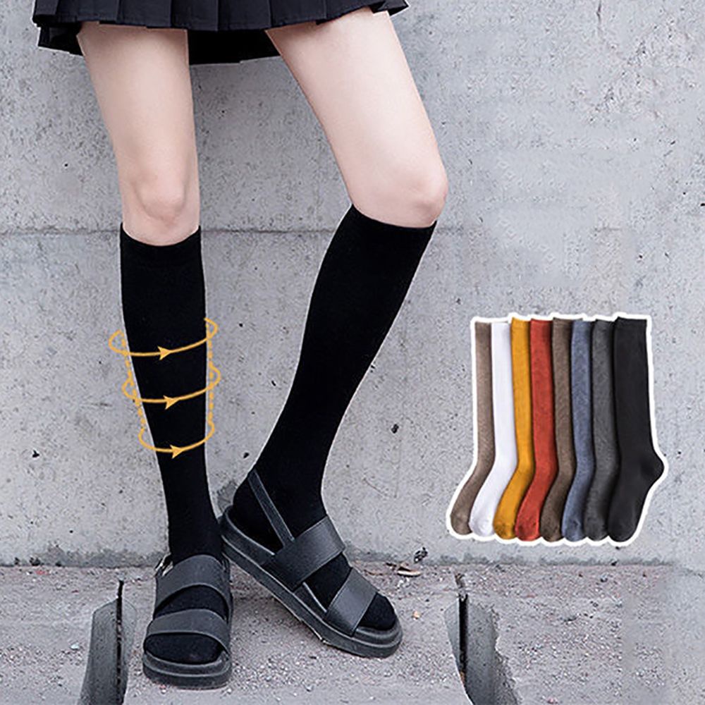 Vớ cotton cổ cao co giãn nhiều màu tùy chọn thời trang quyến rũ cho nữ