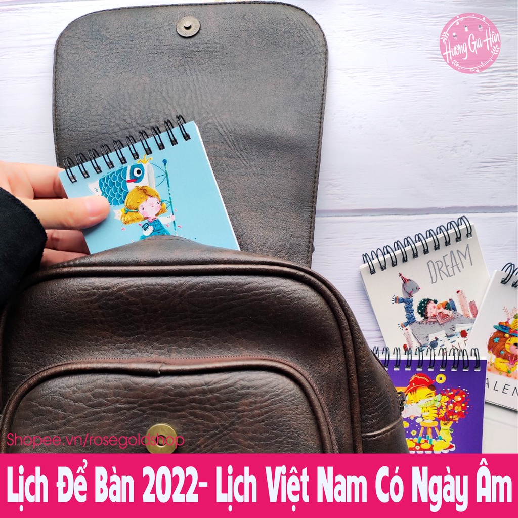 Lịch 2022 Để Bàn Mini, Lịch Bỏ Túi (Pocket Calendar) - Lịch Việt Nam Có Ngày Âm Lịch