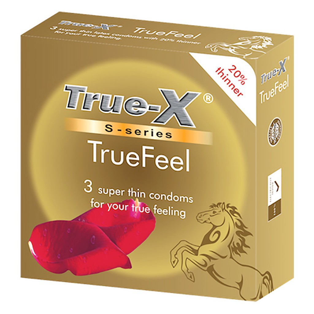 Bao cao su True-X S-series TrueFeel mỏng hơn 20% (Hộp/3 cái)