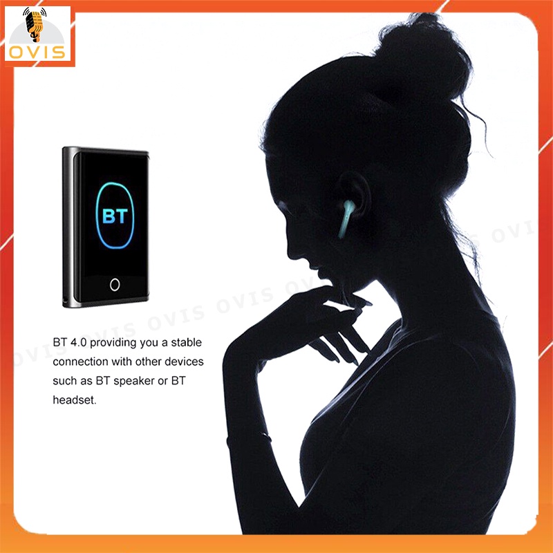 Ruizu M2 - Máy Nghe Nhạc Bluetooth Xem Video, Màn Hình Cảm Ứng