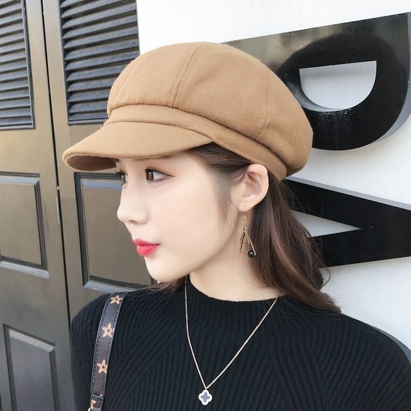 Mũ nồi Beret phối len CAO CẤP - style HÀN Kiểu lưỡi trai