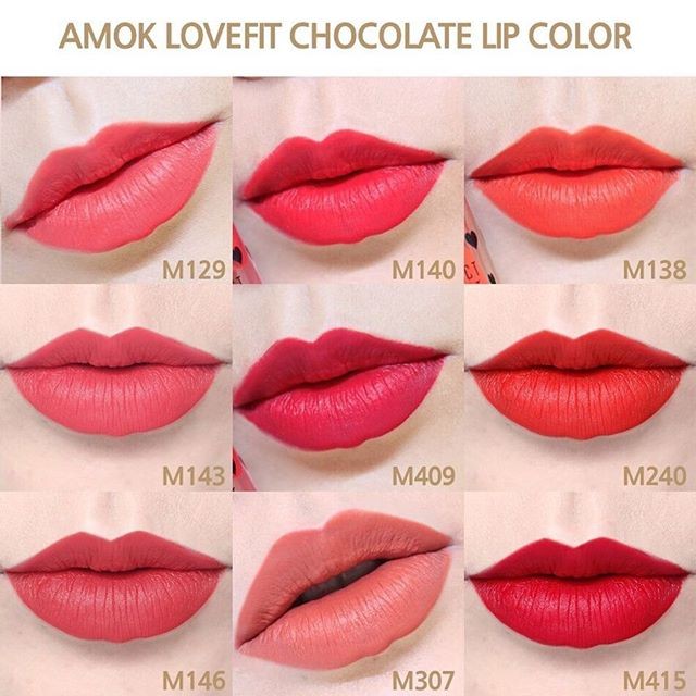 Son kem Amok Lovefit Chocolate Velvet Lip Color