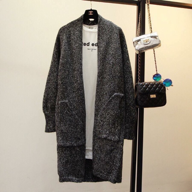 Cardigan len muối tiêu